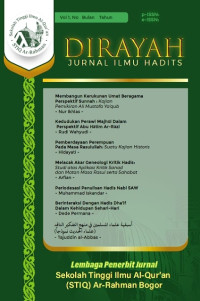 Image of DIRAYAH : Jurnal Ilmu Hadis