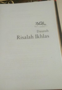 Image of Dauroh Risalah Ikhlas