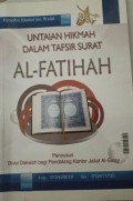 Untaian Hikmah Dalam Tafsir Surah Al-Fatihah